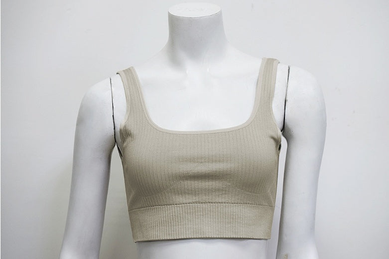 Women’s Seamless Square Neck Sports Bra and High-Waist Leggings 2-Piece Set
