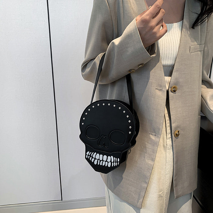 Halloween Skull Crossbody Bag – Cute and Creative Shoulder Messenger Purse for Women and Girls