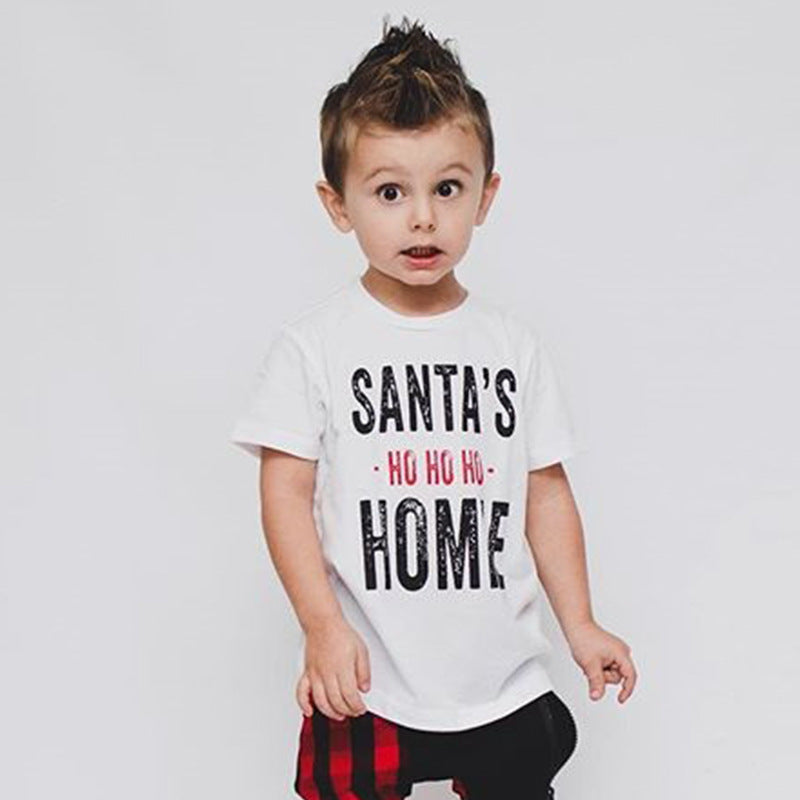 Unisex Letter Print Tee Regular Short Sleeve Soft Cotton