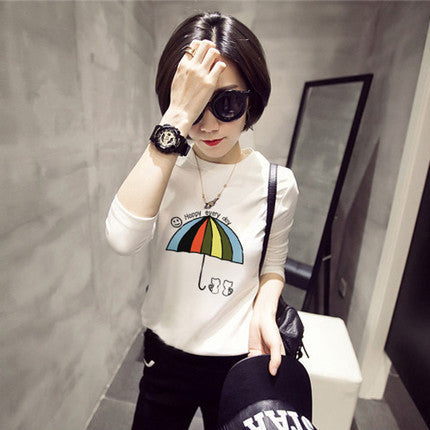 Unisex Regular Fit Polyester Long Sleeve Cartoon T Shirt