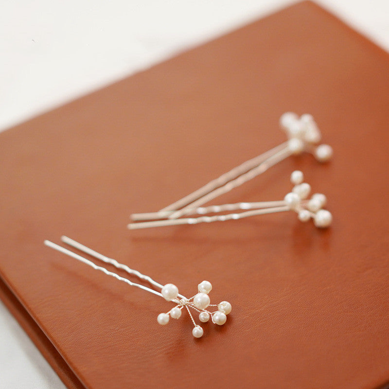 Bridal Pearl Hairpin Wedding Tiara