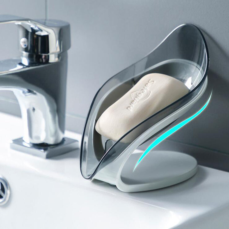 Leaf-Shaped Bathroom Soap Holder – Non-Slip Drain Storage Box for Soap & Kitchen Dish