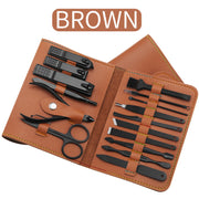 16-Piece Nail Clipper & Grooming Kit – Manicure Pedicure Tools with Bag