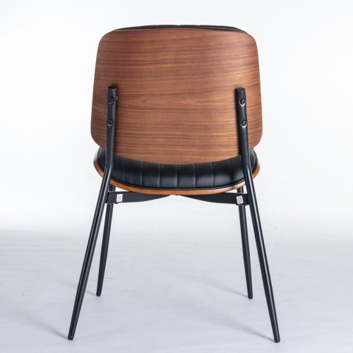 Set of 2 Mid-Century Modern Retro Dining Chairs with Walnut Bentwood Back