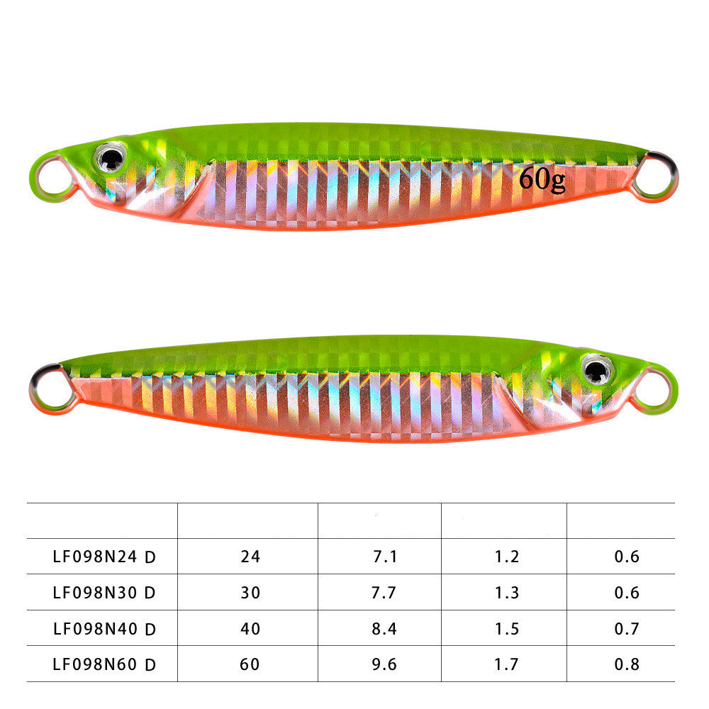 Luminous Iron Plate Lead Fish Long-range Metal Bionic Lure Bait Bionic Bait