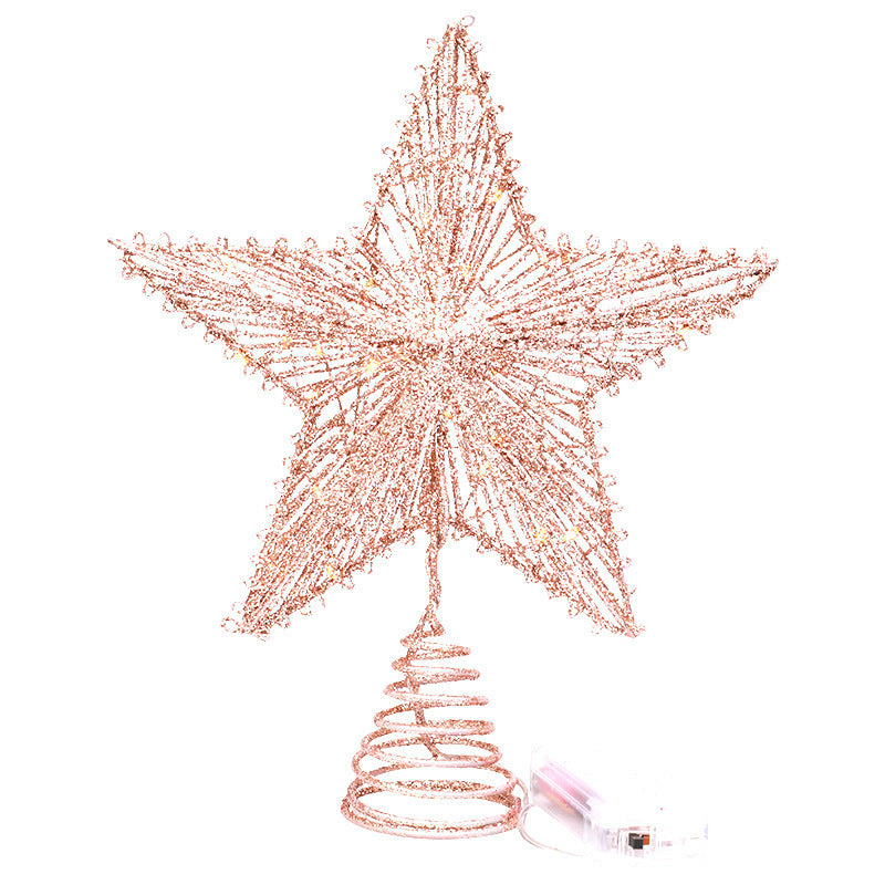 Linear Iron Christmas Tree Top Star Five-pointed Star