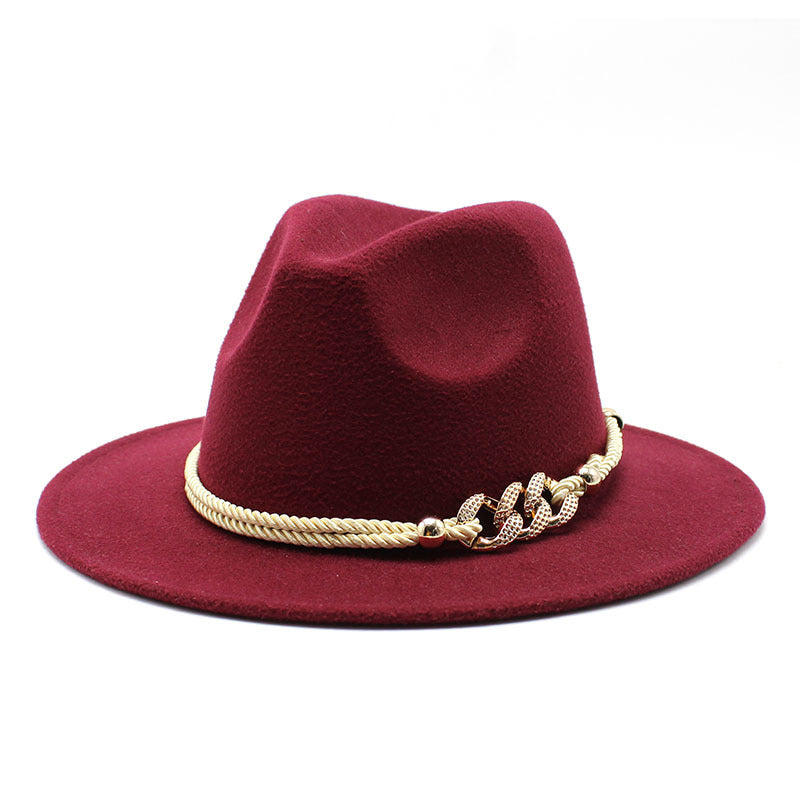British Vintage Woolen Fedora Hat for Women in Multiple Colors