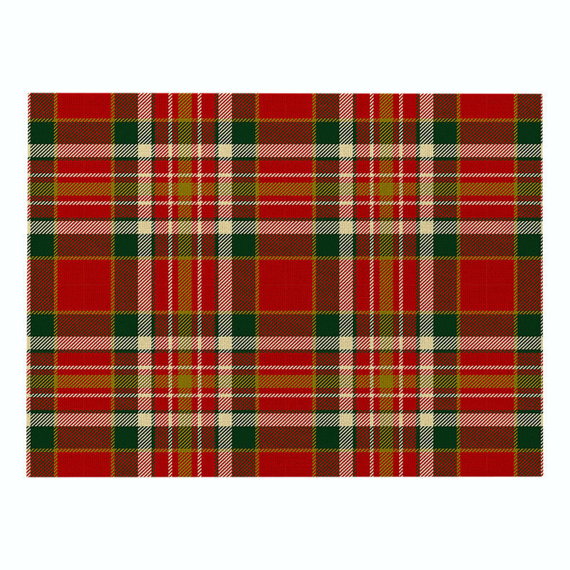 Christmas Series Cotton And Linen Placemat Dining Table Cushion Heat Proof Mat Anti-scald