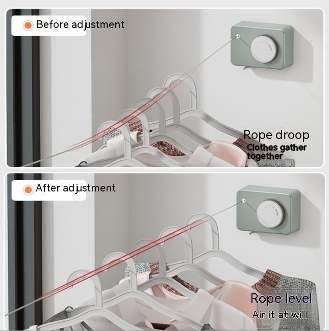 Invisible Retractable Clothesline – Indoor Punch-Free Drying Rack for Bathroom and Balcony with Space-Saving Shrink Design