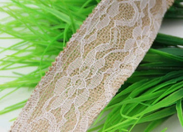 5cm Wide Lace Linen Roll – DIY Handmade Christmas, Wedding, and Craft Decorations