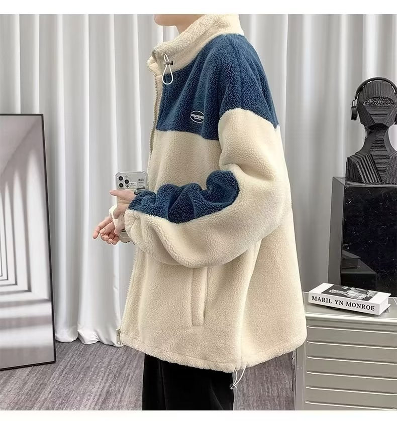 Berber Fleece Coat Winter Men Fashion Brands Fleece Padded Jacket