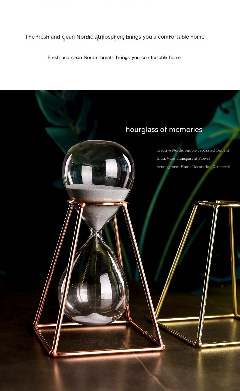 Metal Hourglass Timer 30 Minute Nordic Style Ornament