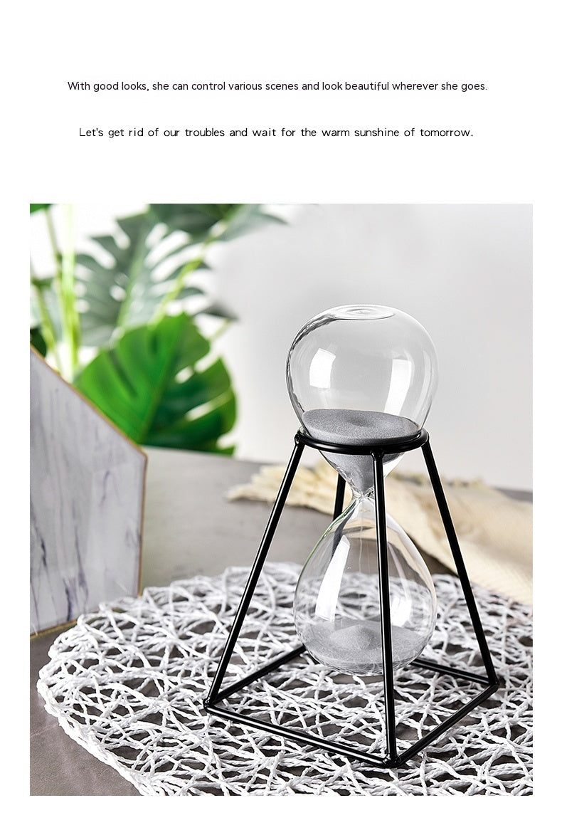Metal Hourglass Timer 30 Minute Nordic Style Ornament