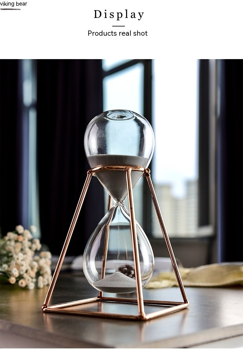 Metal Hourglass Timer 30 Minute Nordic Style Ornament