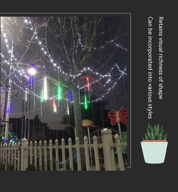 LED Meteor Lights 50cm Outdoor Waterproof Christmas Tree Decorative Lamp Set