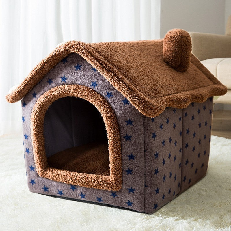 Closed Removable And Washable Autumn And Winter Tent Dog Bed Pet Bed Cat House
