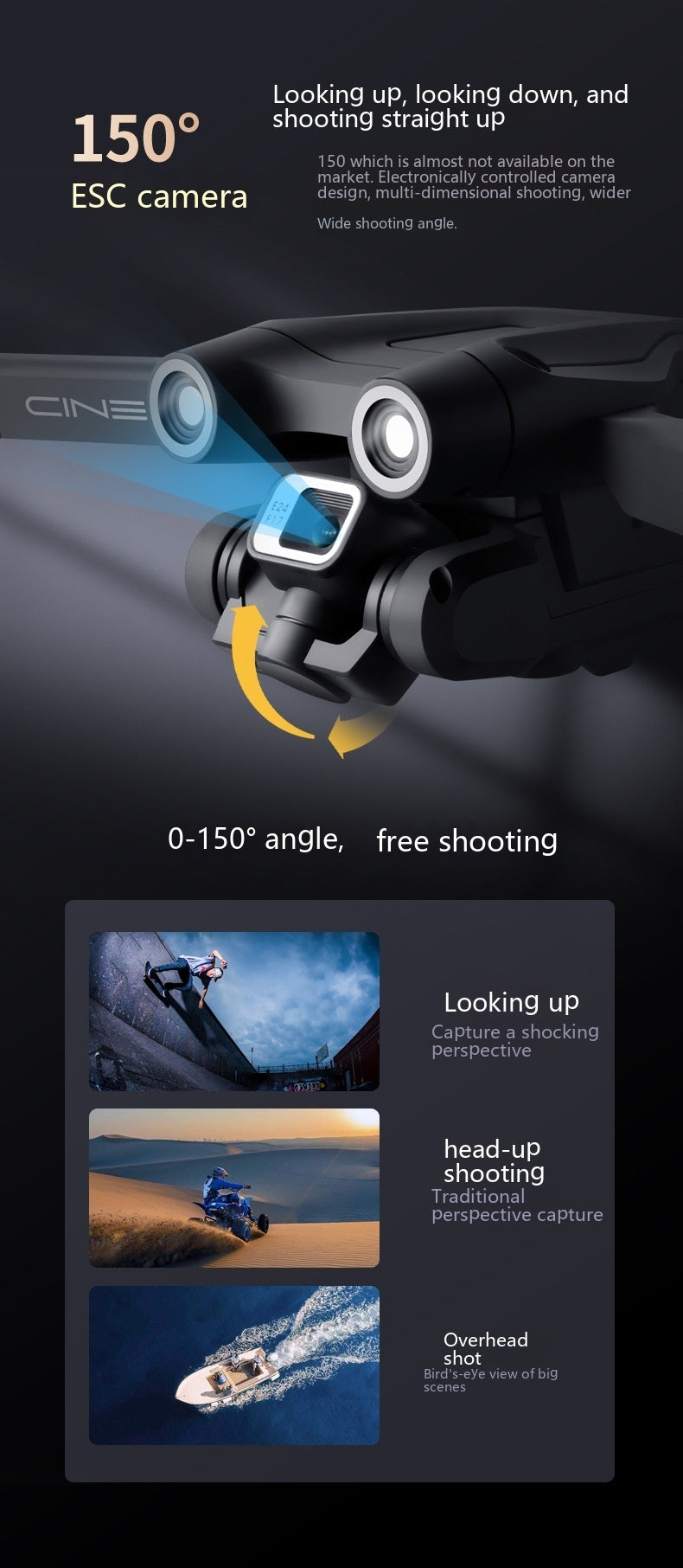 Optical-Flow Dual-Camera Drone – Stable Hover FPV Quadcopter
