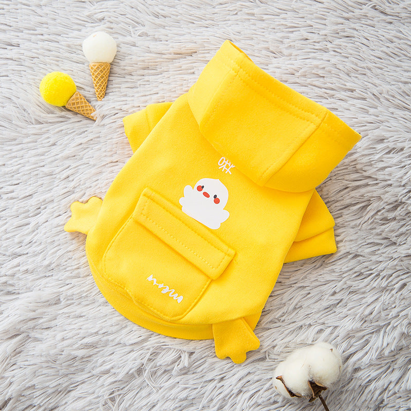 Dog Cat Hooded Sweater Cartoon Pet Clothes