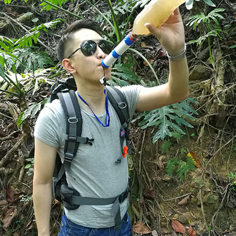Ultrafiltration Portable Water Purification Straw – Outdoor Pressurized Filter with Replaceable Membrane for Camping & Survival