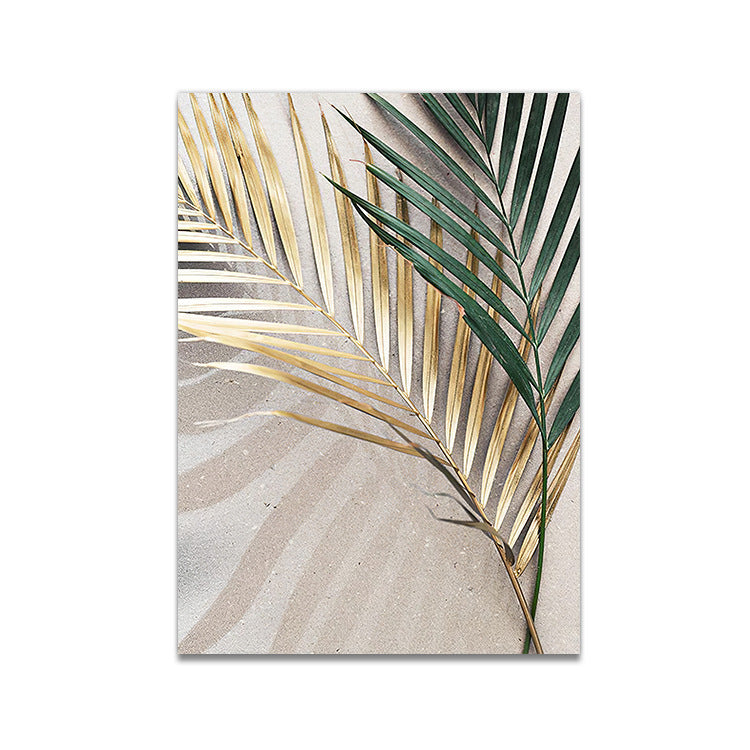 Vegetation Green Leaf Background Wall Bedroom Living Room Canvas Decorative Painting