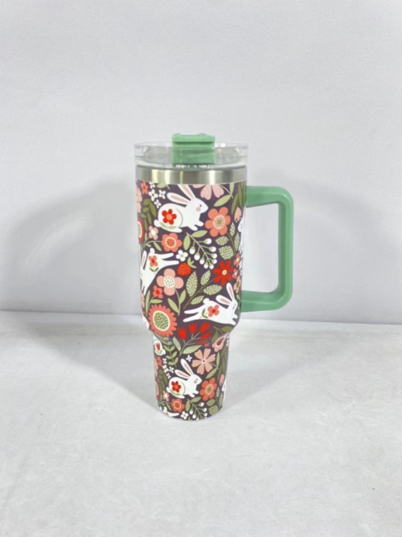 Christmas Vacuum Tumbler with Straw