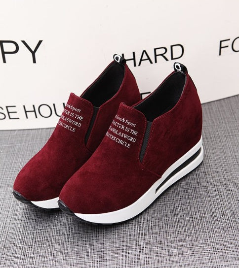 Women's Wedge Heel Platform Inner Height Increase Shoes