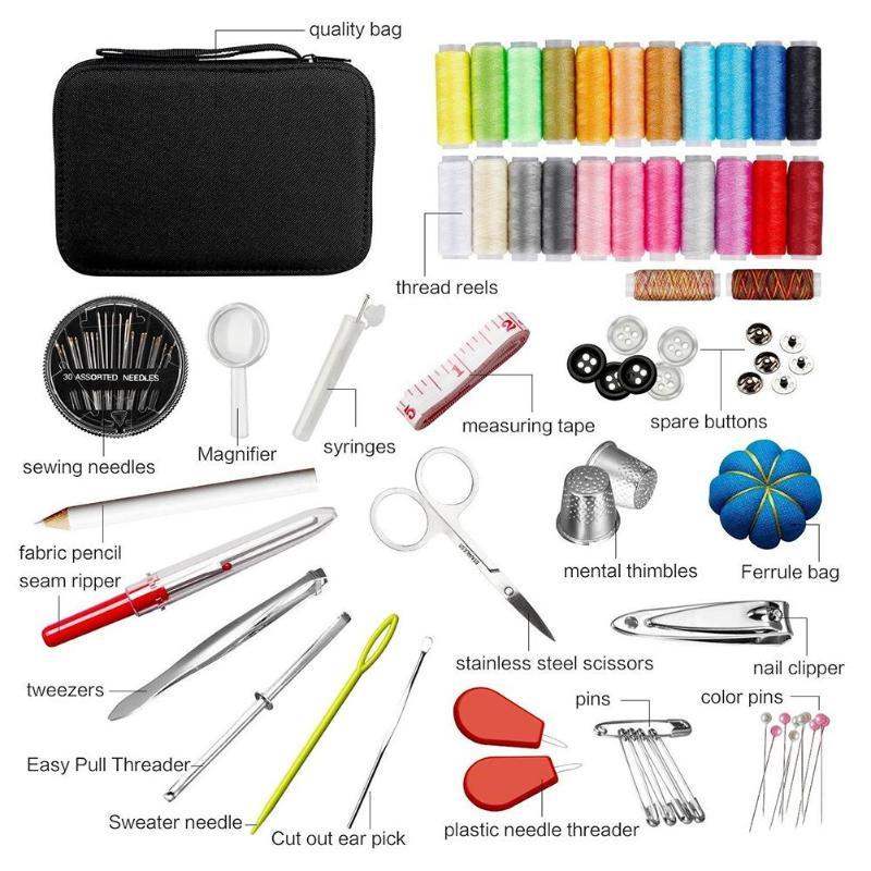 Sewing Suit Travel Bag – Black Zipper Organizer
