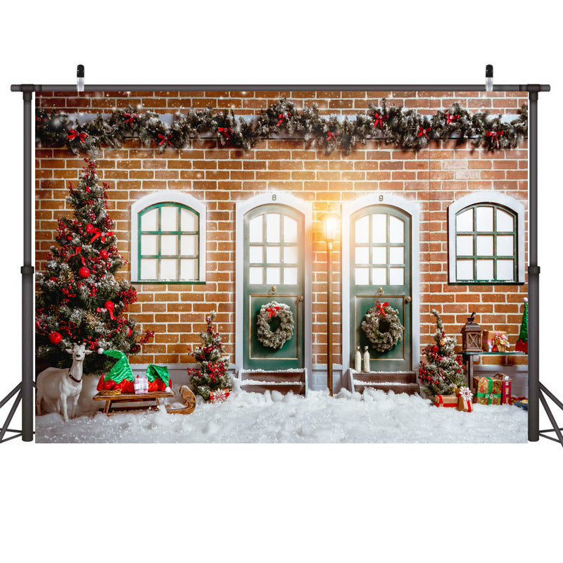 Christmas Background Cloth Decoration Curtain Backdrop