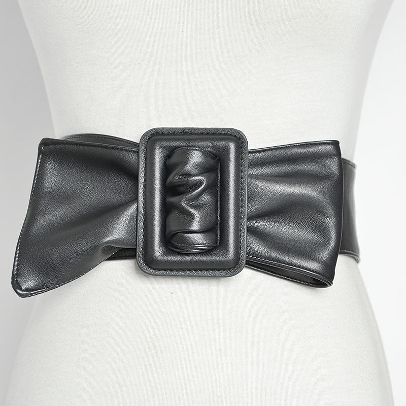 Women's Sheepskin Wide Belt