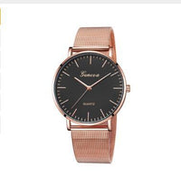 Rose Gold Belt Black Face