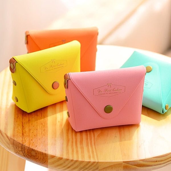 Cute Candy Color Key Case – Macaron Coin Purse & Mini Wallet