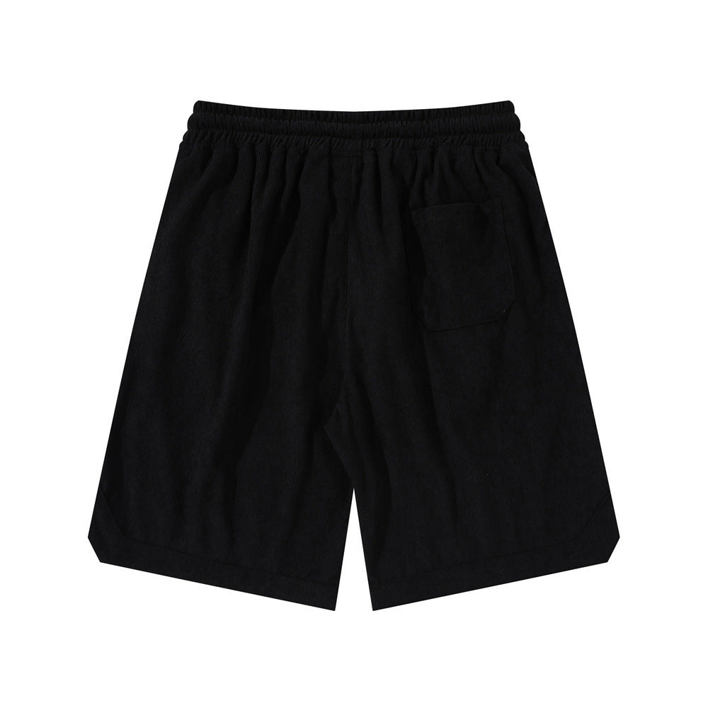 Men's Relaxed Fit Polyester Shorts Embroidered Letters