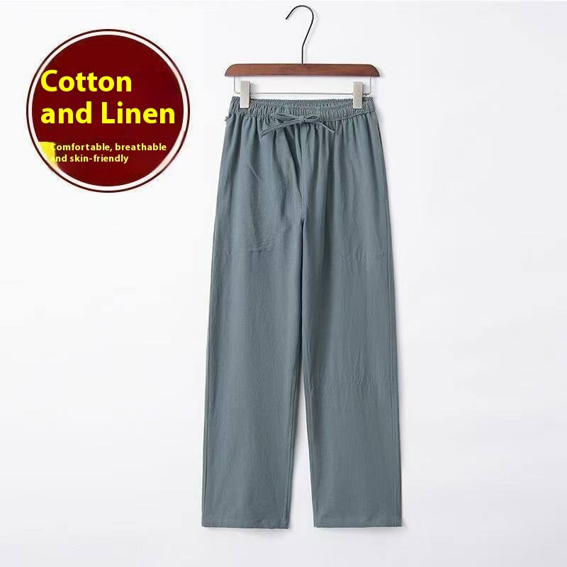 Chinese Linen Men's Loose Retro Straight-leg Pants