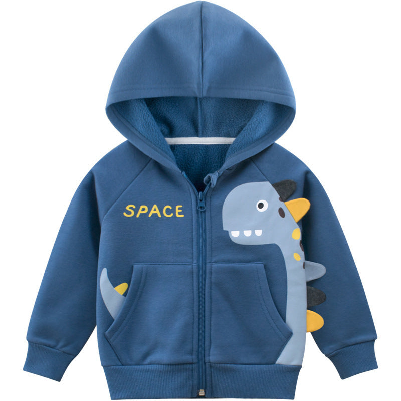 Kids Fleece Zip Hoodie Jacket Cozy Winter Outerwear