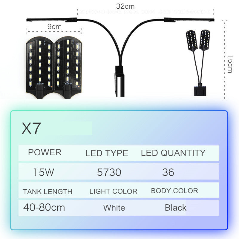 Ultra-Thin LED Clip-On Aquarium Light