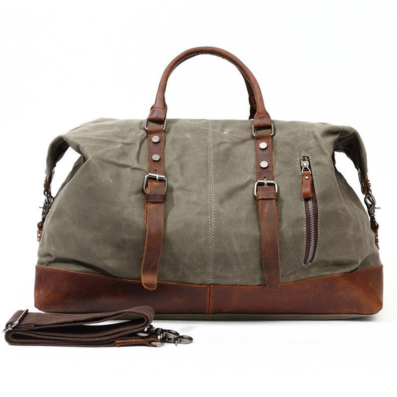 Oil Wax Crossbody Luggage Bag