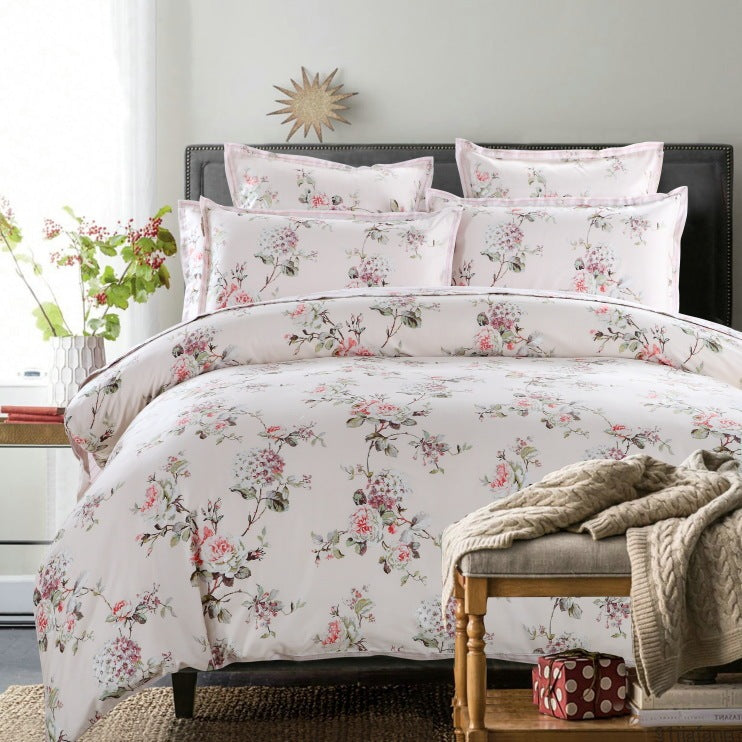 Pure Cotton Twill Plant and Flower Printed Bedding Set