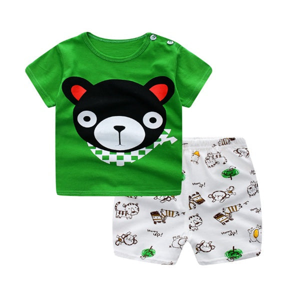 Unisex Baby T Shirt Set Cotton Regular Fit Summer Wear
