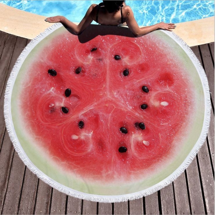 Fruit round beach mat