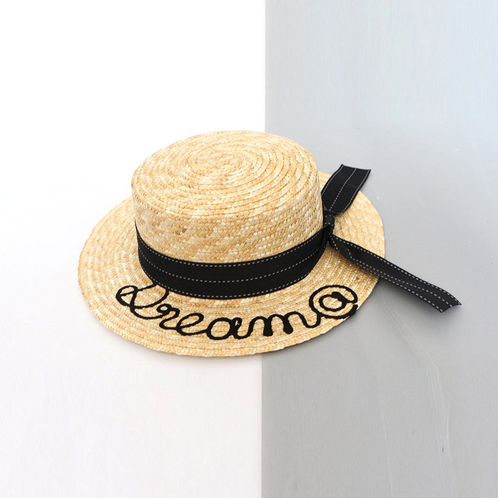 Wild Style Natural Straw Sun Hat with Bow