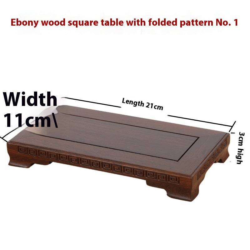 Red Wood Carving Craft Base Ebony
