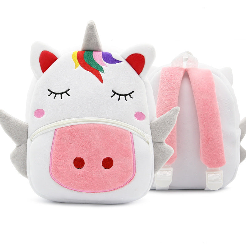 Cute Plush Kindergarten Backpacks – Cartoon Animal School Bags for Children