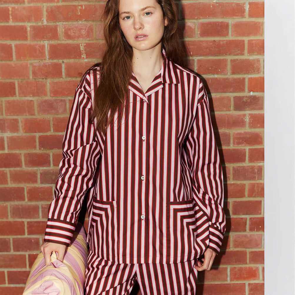 Women's Striped Homewear Long Sleeve
