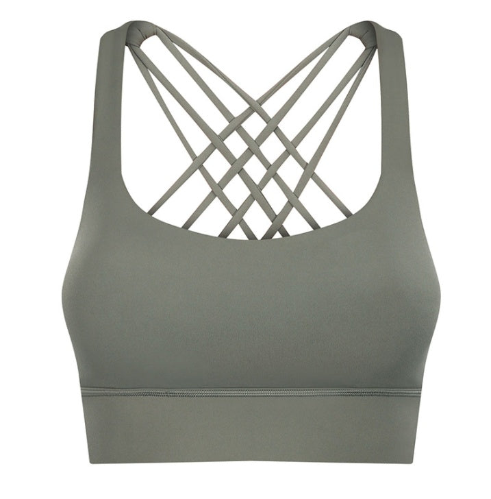 Shockproof gathered bra Sports underwear
