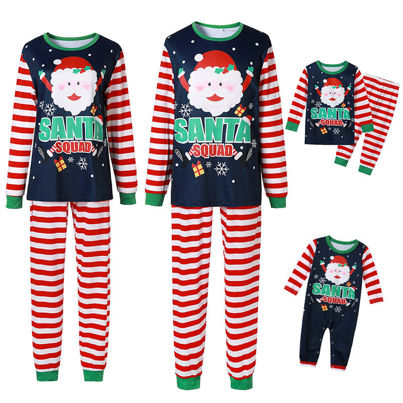 Santa Printed Home Wear Pajamas Parent-child Wear