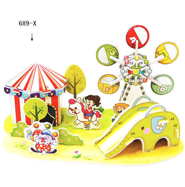 Children's 3D Three Dimensional Puzzle Paper Educational Toys Diy Building Hut