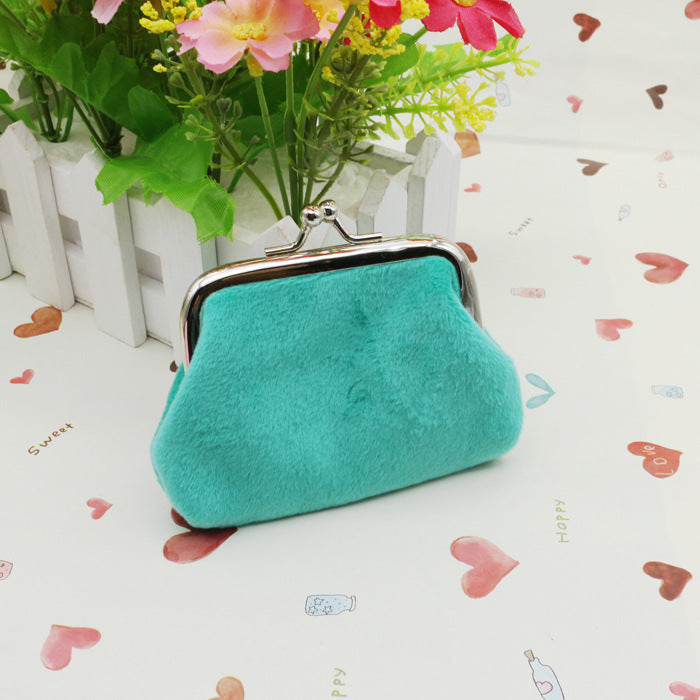 Autumn Winter Candy Color Wool Zero Wallet – Student Cloth Coin Purse for Kids