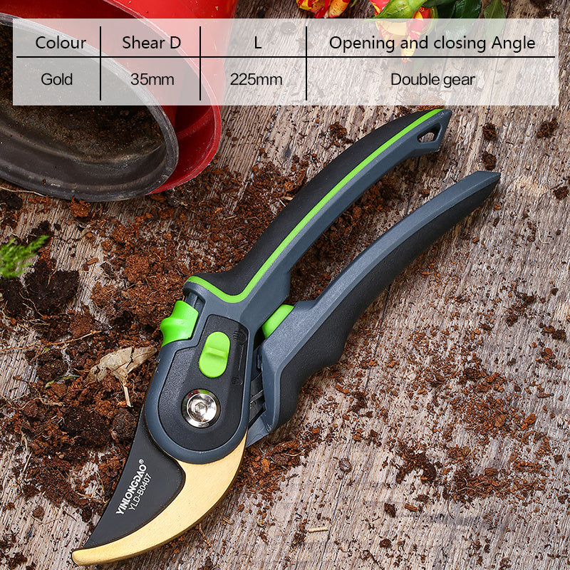 Garden Scissors with Ultra-Fine Polished Metal Blades and Ergonomic Non-Slip Handle