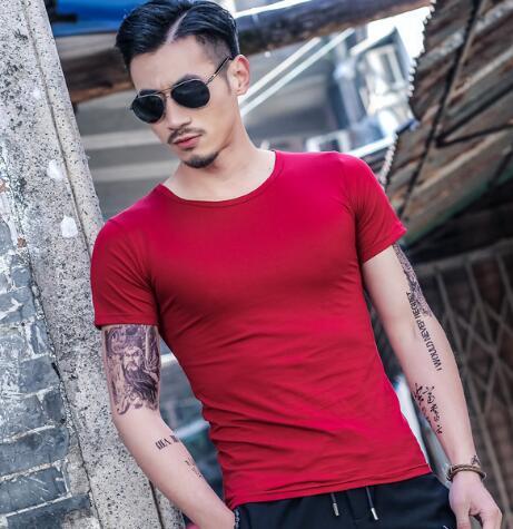 Men's Slim Fit Polyester Bamboo Fabric Breathable T Shirt