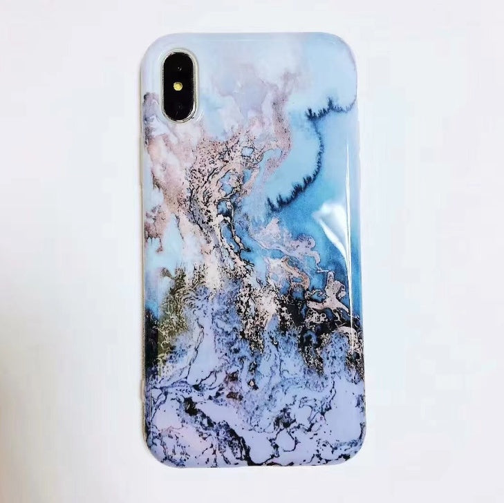 Case For 7 6 6s Plus Colorful Stone Image Pattern Cases For8 7 X Plus Soft Back Cover